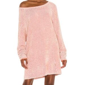 Free People Lenox Orange Cream Tunic Sweater Dress Boho Cozy Ribbed Knit Size S